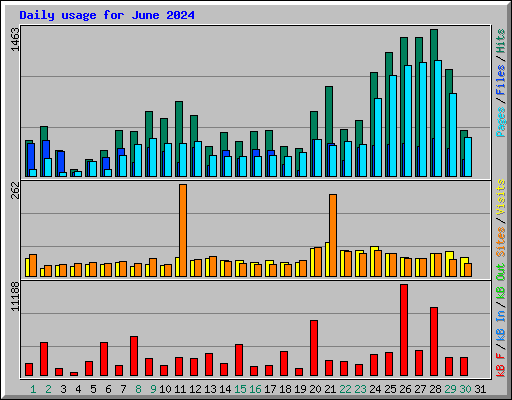 Daily usage for June 2024