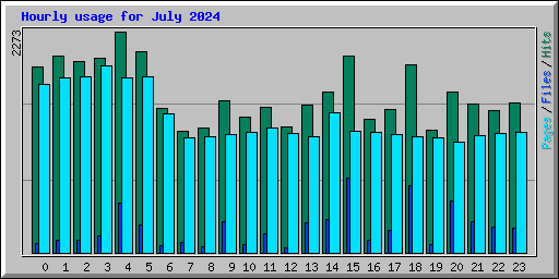 Hourly usage for July 2024