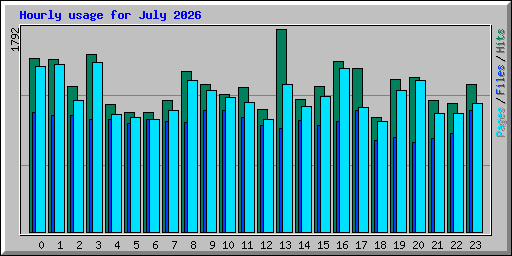 Hourly usage for July 2026