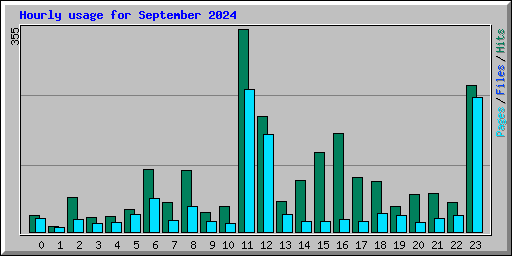 Hourly usage for September 2024