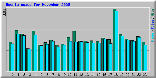 Hourly usage for November 2025