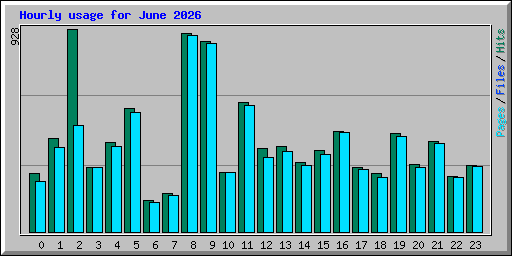 Hourly usage for June 2026