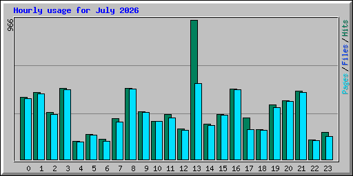 Hourly usage for July 2026