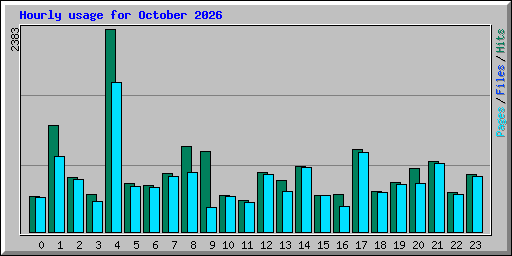 Hourly usage for October 2026